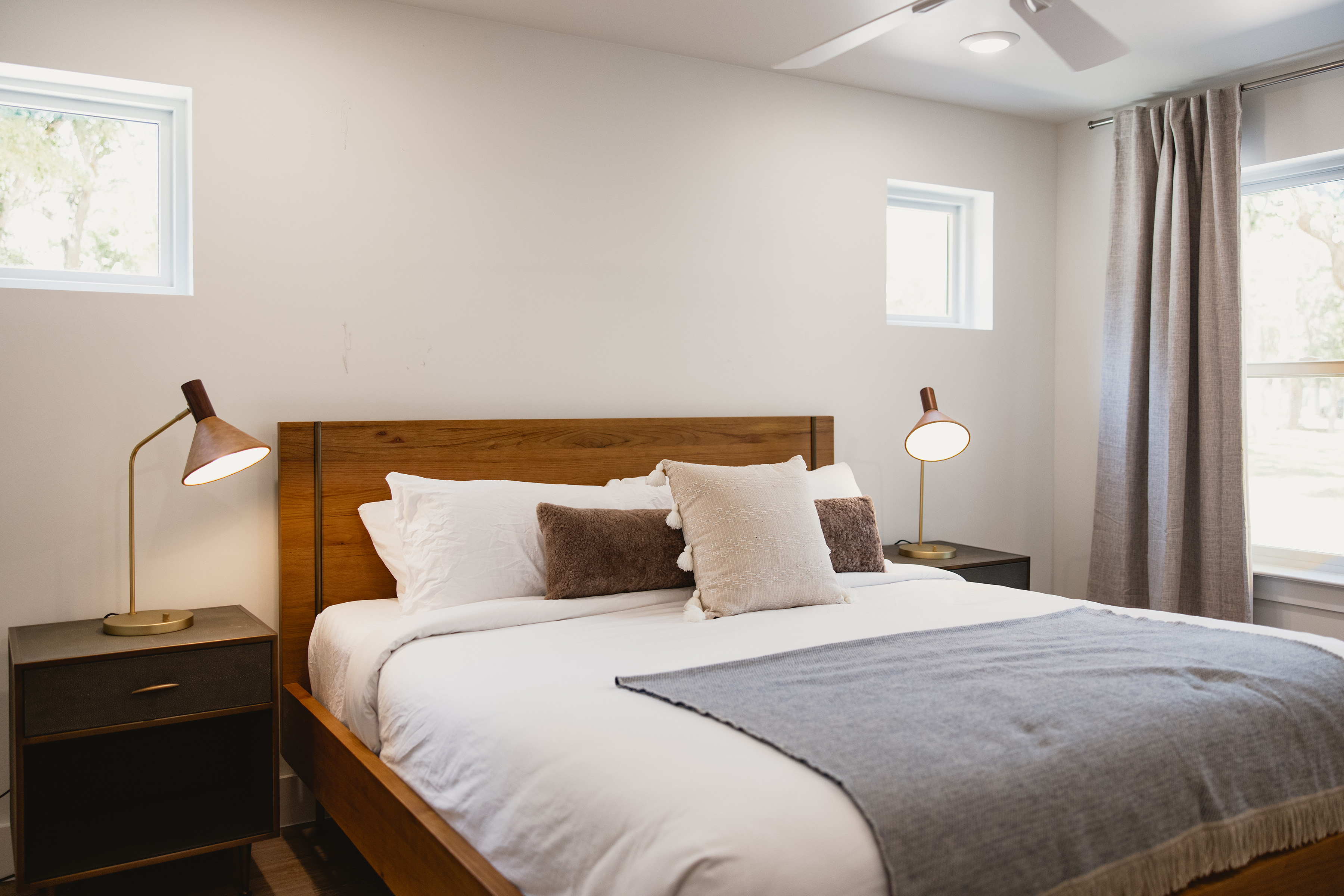 Off-the-Grid Texas Hill Country Cabin Rentals 3 King bedroom at Camp Hideaway Texas Hill Country — private off-the-grid cabin accommodations